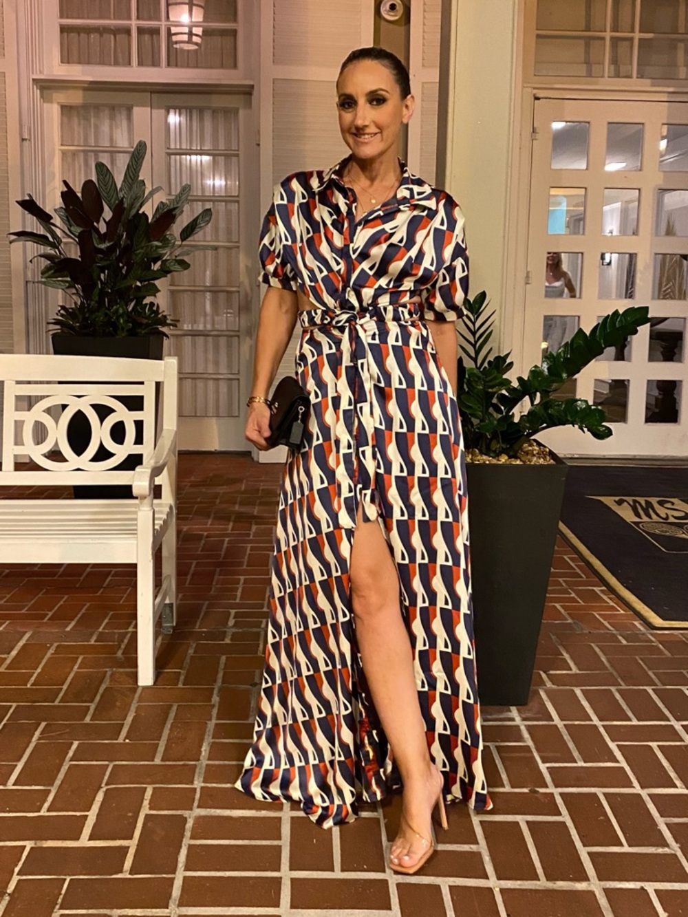 Geometric Patterned Maxi Dress - Picture 13 of 14